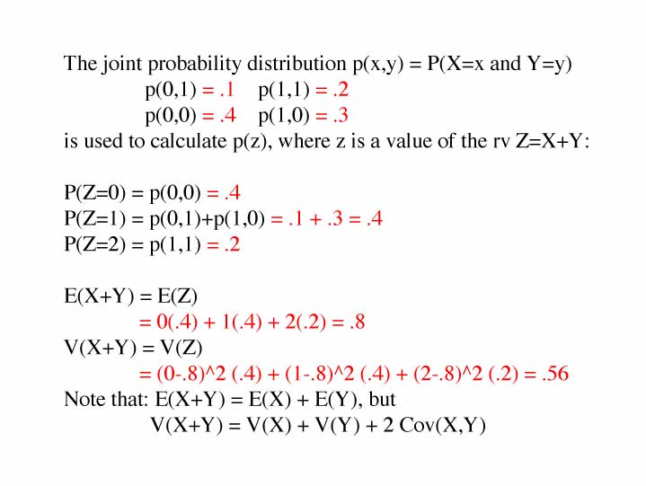 Slides From Lynne Butler S Presentation On Joint Probability Distributions Lynne Butler